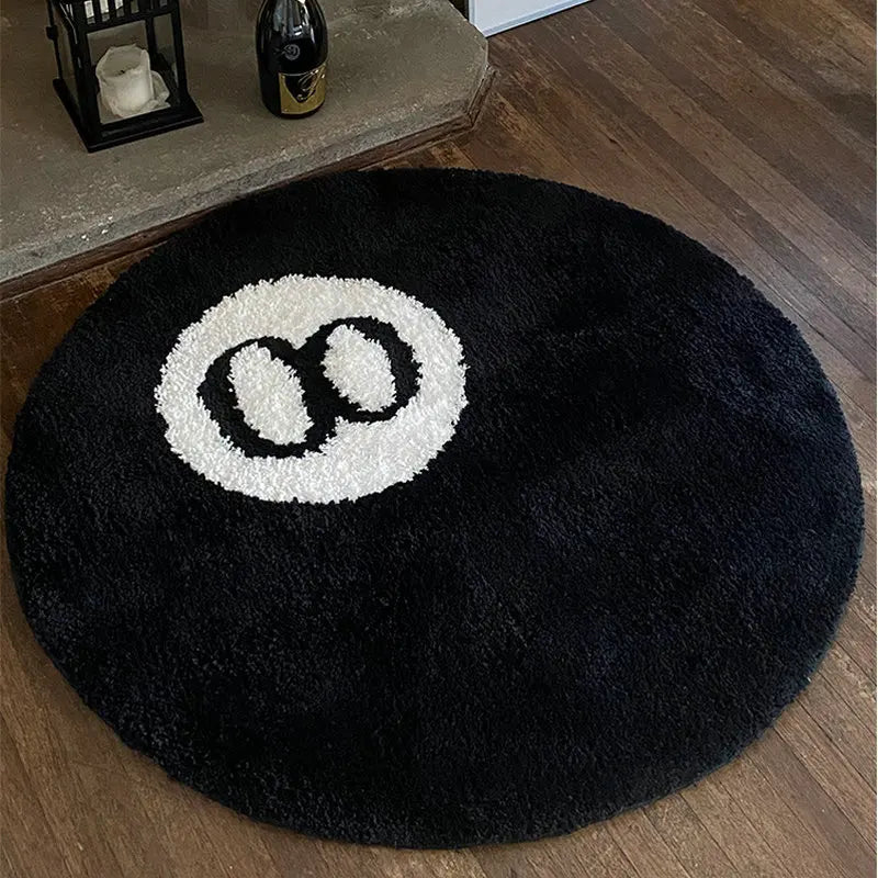 Halloween 8-Ball Round Accent Rug