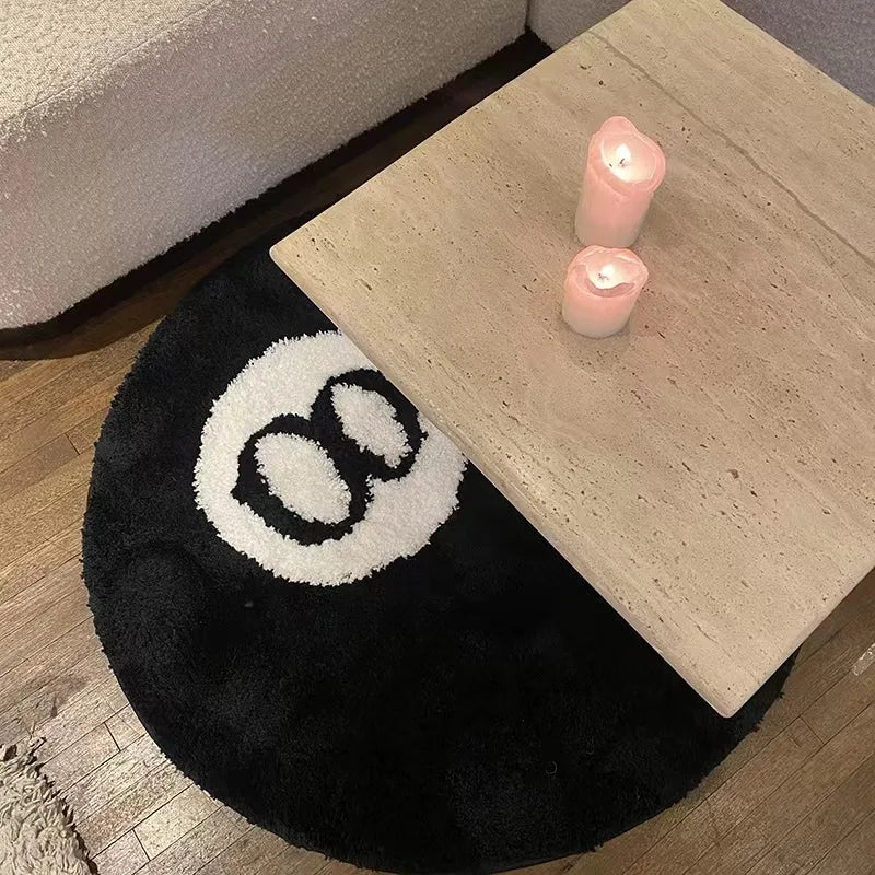 Halloween 8-Ball Round Accent Rug