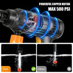 6-in-1 Cordless Pressure Washer with 2 Batteries