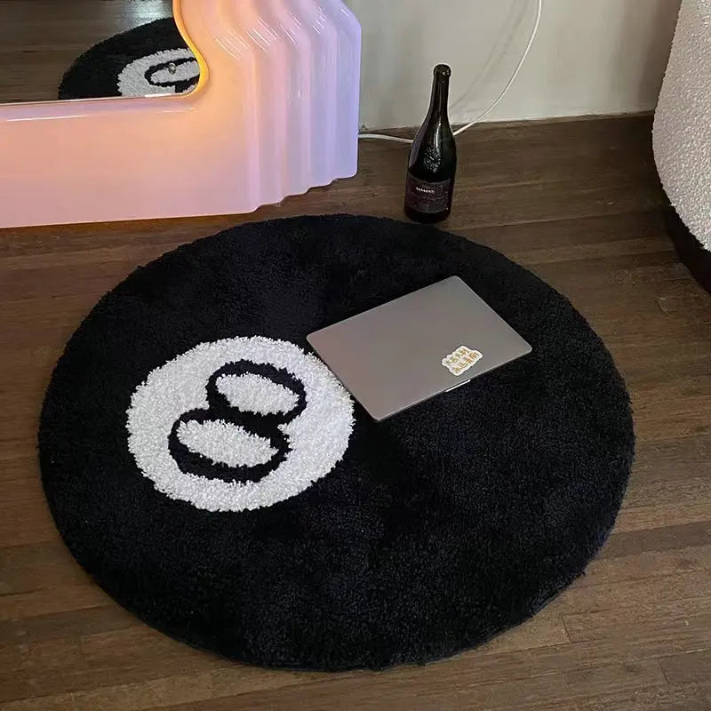 Halloween 8-Ball Round Accent Rug