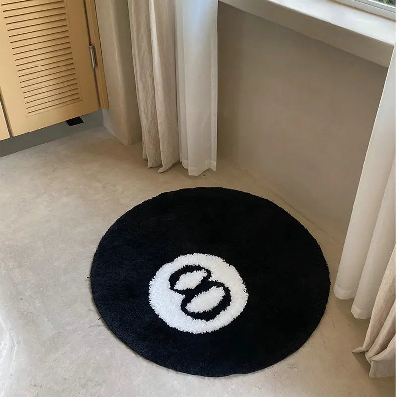 Halloween 8-Ball Round Accent Rug