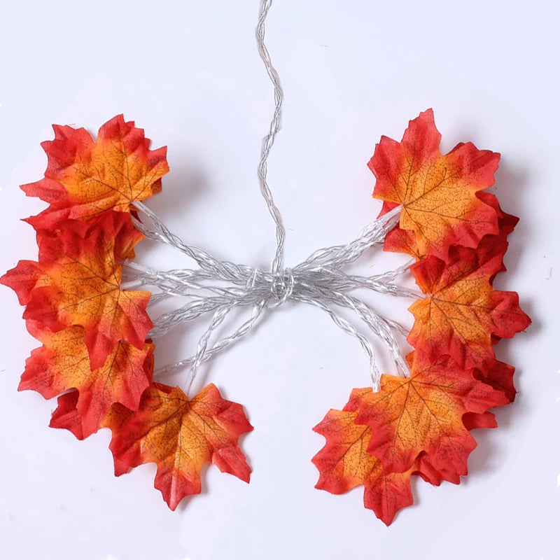 Artificial Maple Leaf LED String Lights