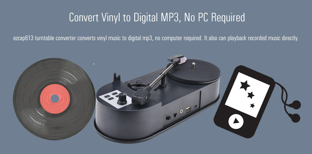 EZCAP613 Vinyl-to-MP3 Record Player