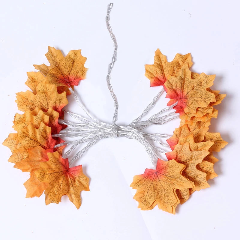 Artificial Maple Leaf LED String Lights