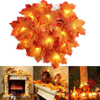 Artificial Maple Leaf LED String Lights