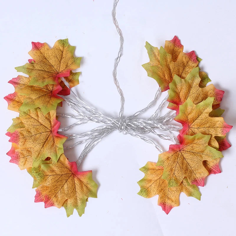 Artificial Maple Leaf LED String Lights