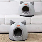 Removable Cushion Cozy Cat Cave Bed
