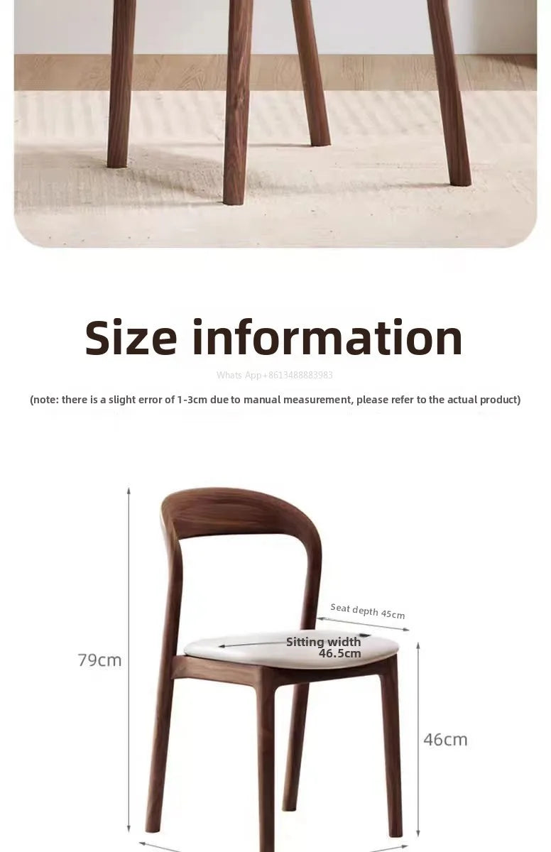 Solid Wood Leather Dining Chair