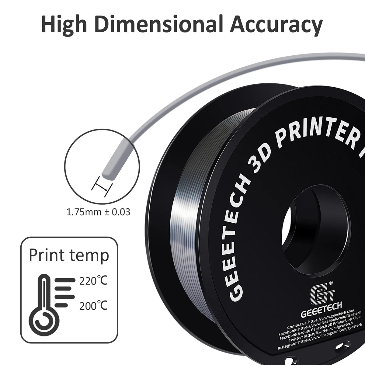 Geeetech PLA & PETG 1.75 mm 3D Printer Filament
