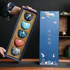 Japanese Five-Elements Ceramic Tea Cup Set