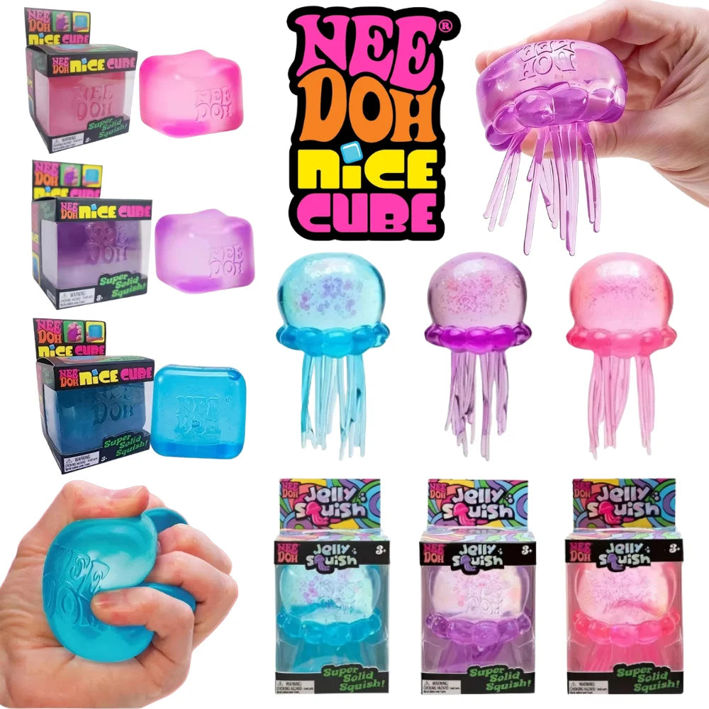 Jellyfish & Cube Squish Fidget Toy