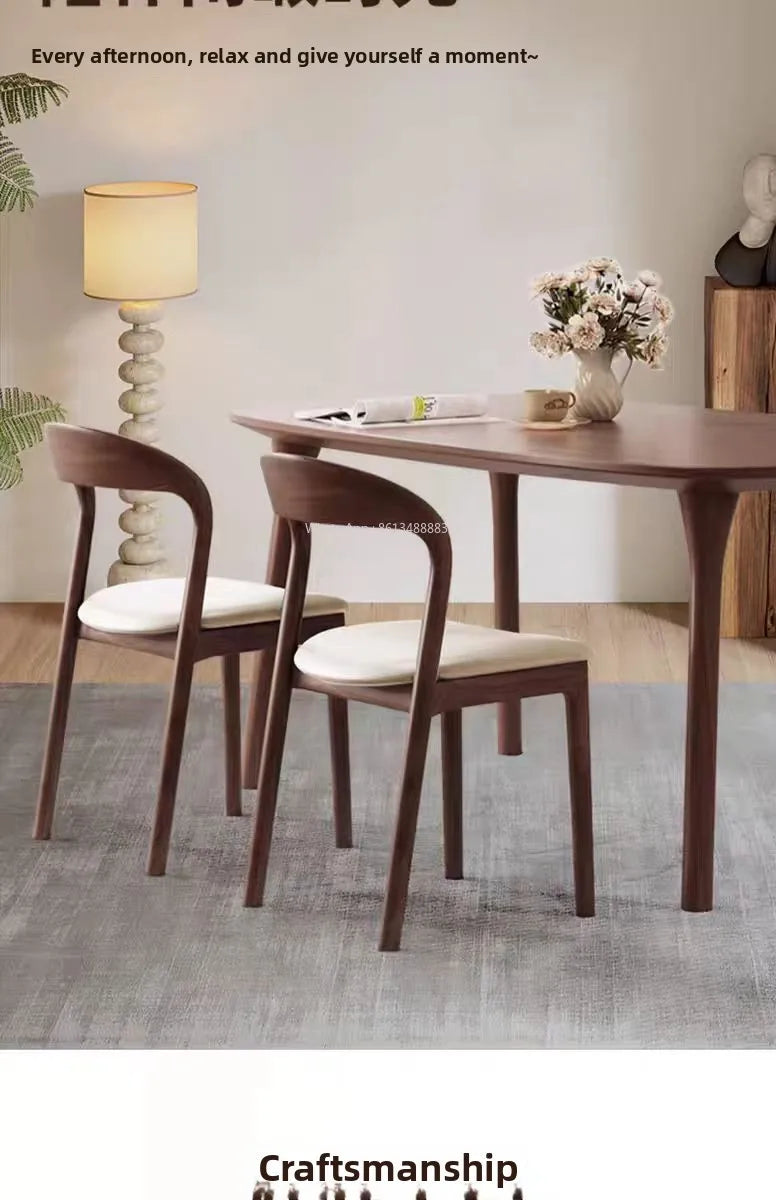 Solid Wood Leather Dining Chair