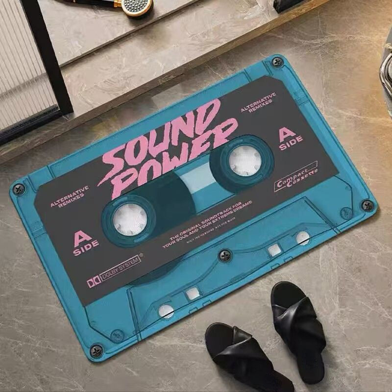 Vintage Cassette Tape Non-Slip Door Mat