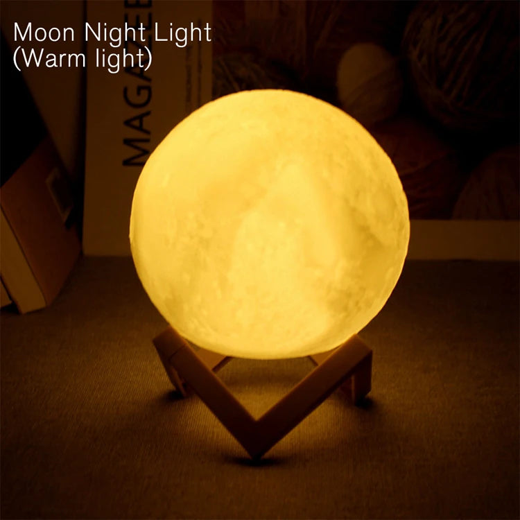 3D Moon Night Light