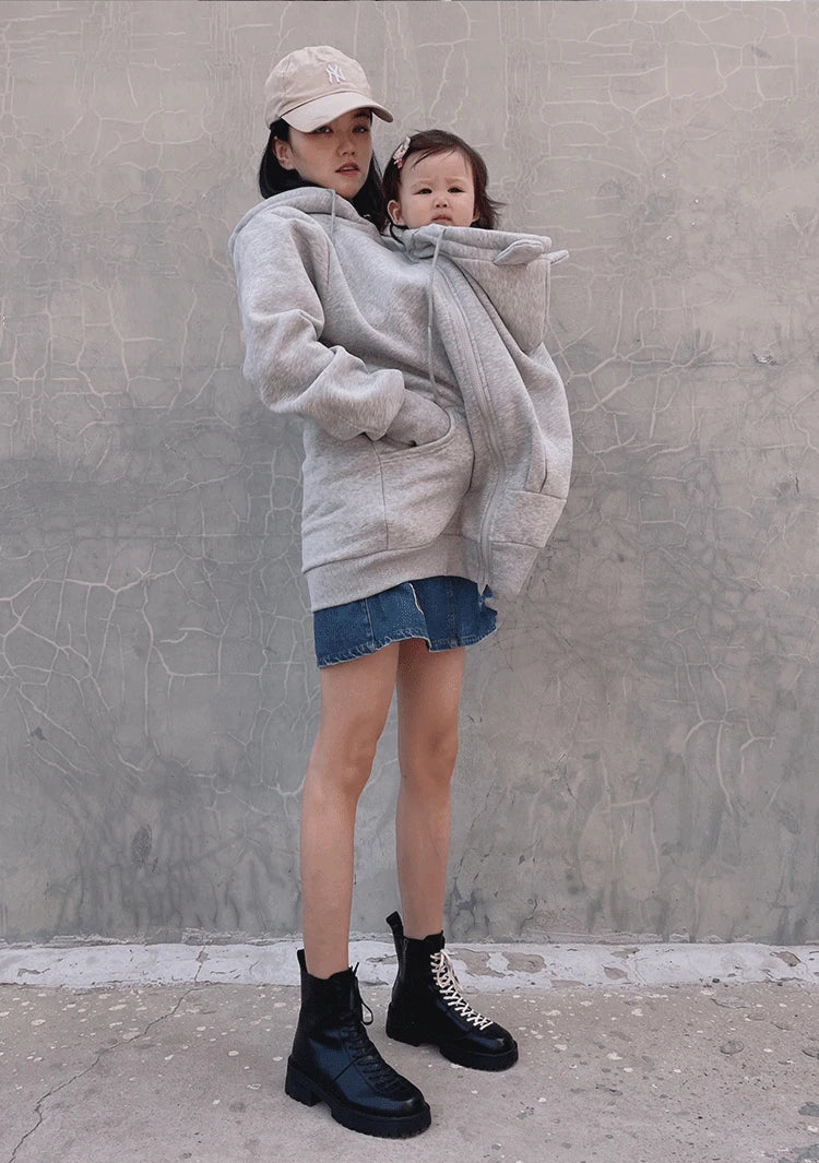 Winter Maternity Baby Carrier Hooded Coat