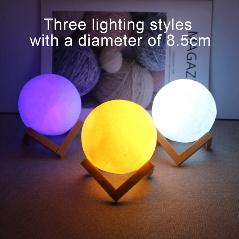3D Moon Night Light