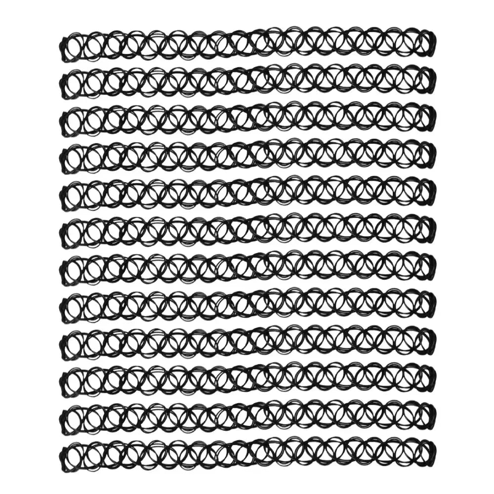 Vintage Black Braided Choker Necklace