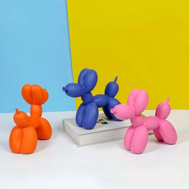 Matte Resin Balloon Dog Figurine