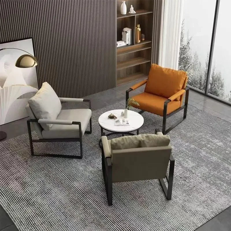 Modern Metal Frame Lounge Chair