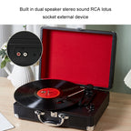 Retro 3-Speed Bluetooth Record Player