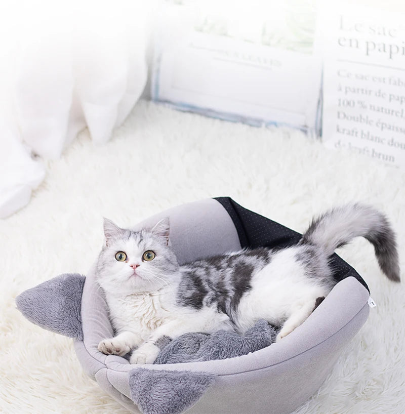 Removable Cushion Cozy Cat Cave Bed