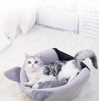 Removable Cushion Cozy Cat Cave Bed