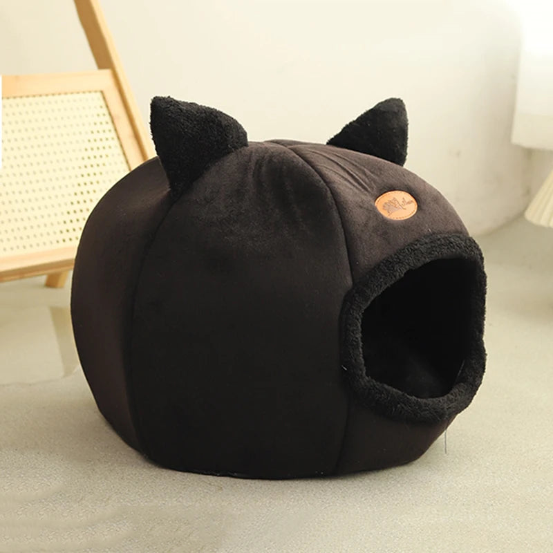Removable Cushion Cozy Cat Cave Bed