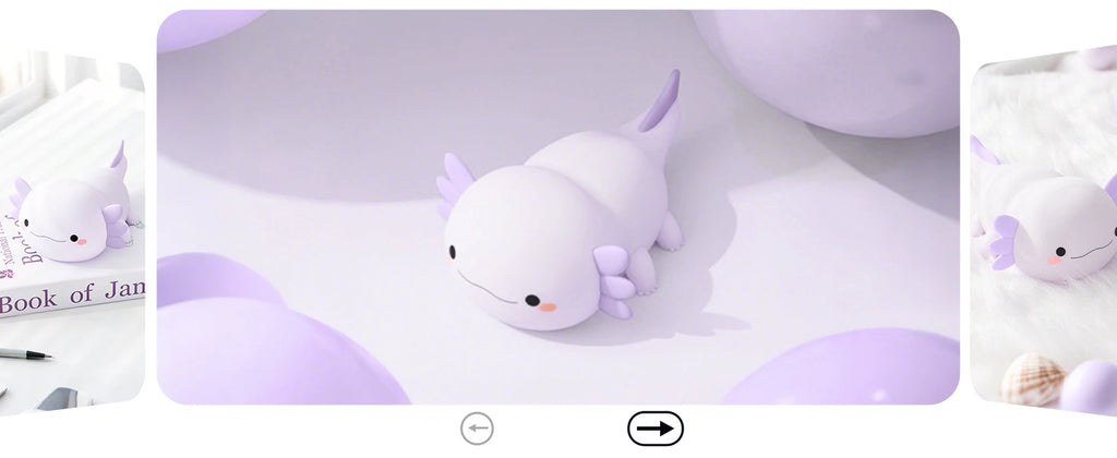 Purple Axolotl Silicone Night Light