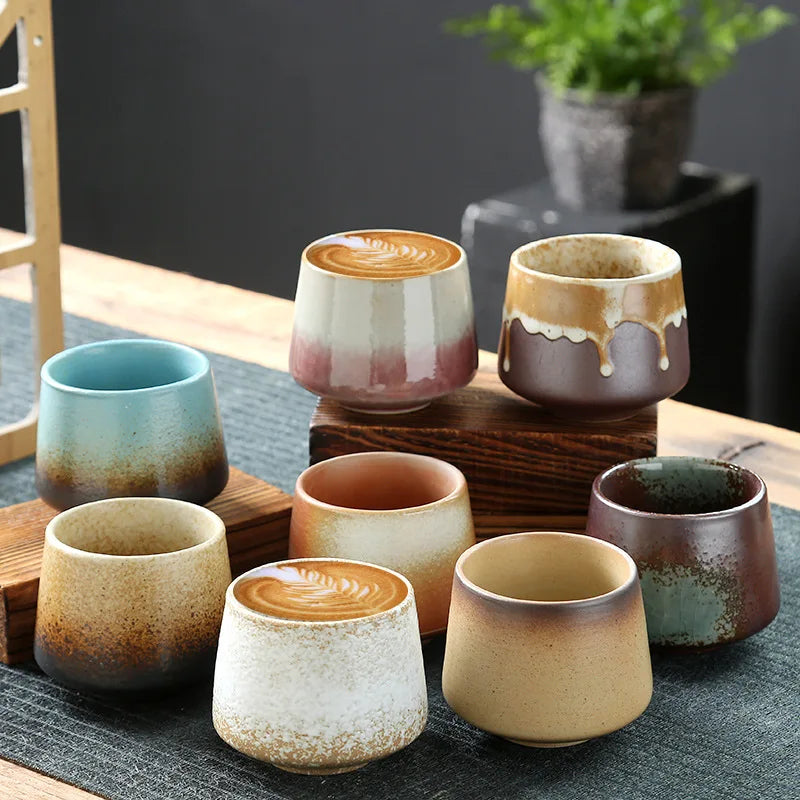 Vintage Coarse Stoneware Tea & Coffee Cup