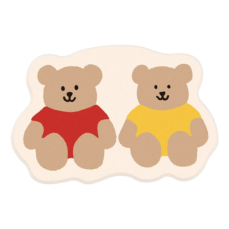 Cute Bear Imitation-Cashmere Floor Mat