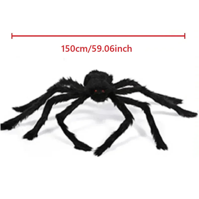 Giant Plush Halloween Spider Decoration