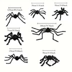 Giant Black Plush Halloween Spider Decoration