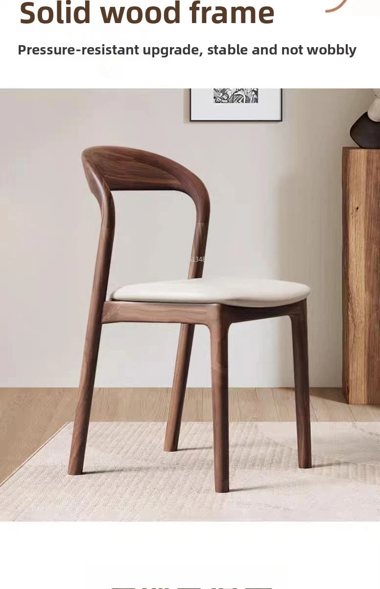 Solid Wood Leather Dining Chair