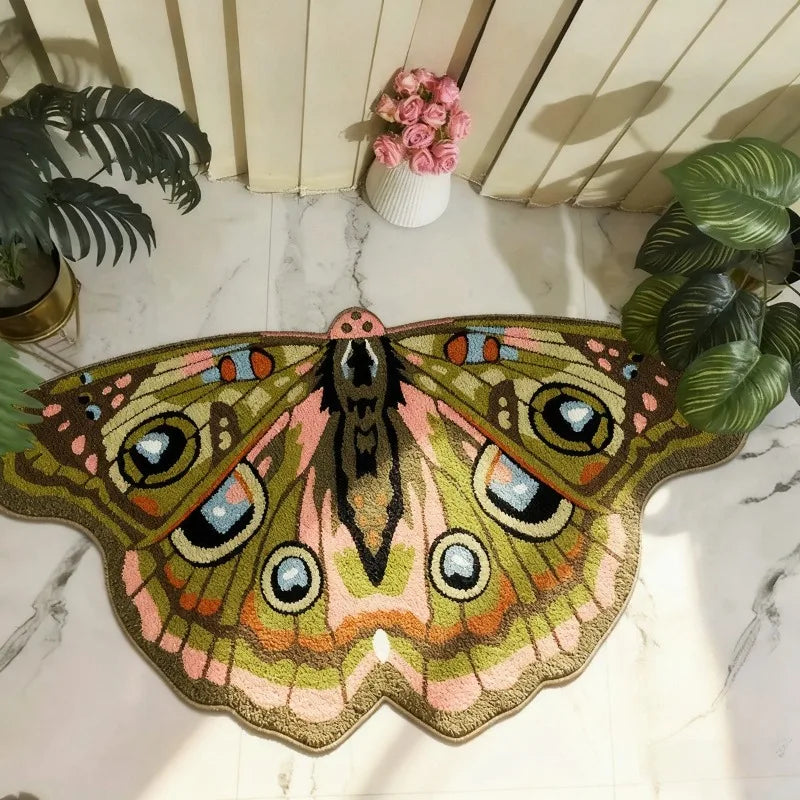 Retro Butterfly Non-Slip Area Rug