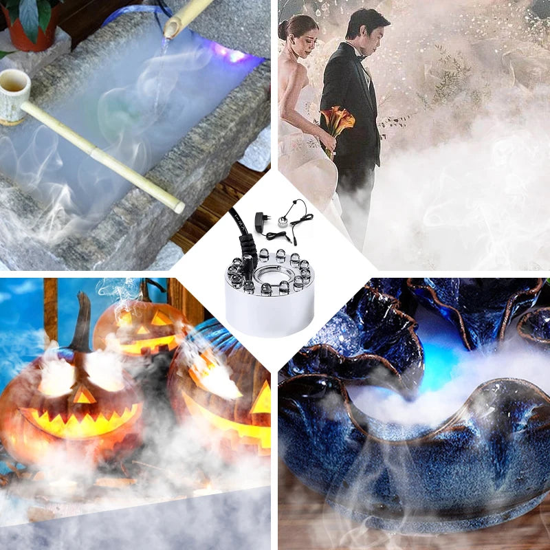 12-LED Ultrasonic Pond Fogger & Mist Maker