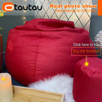 Filled 70 cm Cotton-Linen Bean Bag Chair