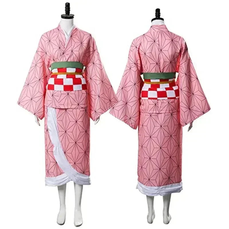 Nezuko Style Anime Cosplay Costume & Wig Set