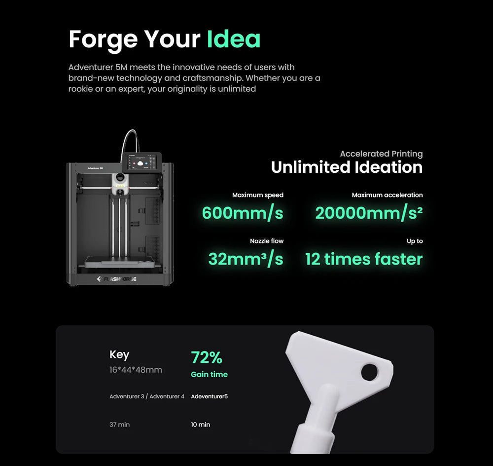 Flashforge Adventurer 5M 3D Printer