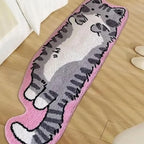 VIKAMA Cartoon Cat Non-Slip Runner Rug