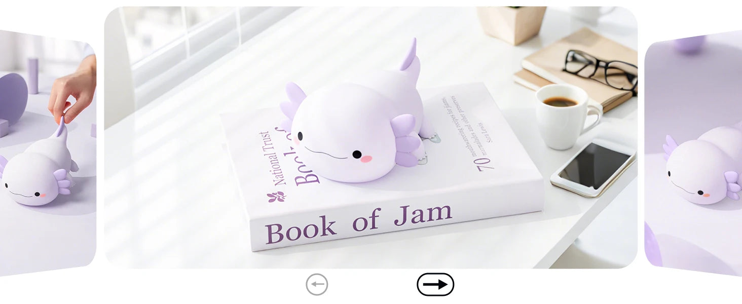 Purple Axolotl Silicone Night Light