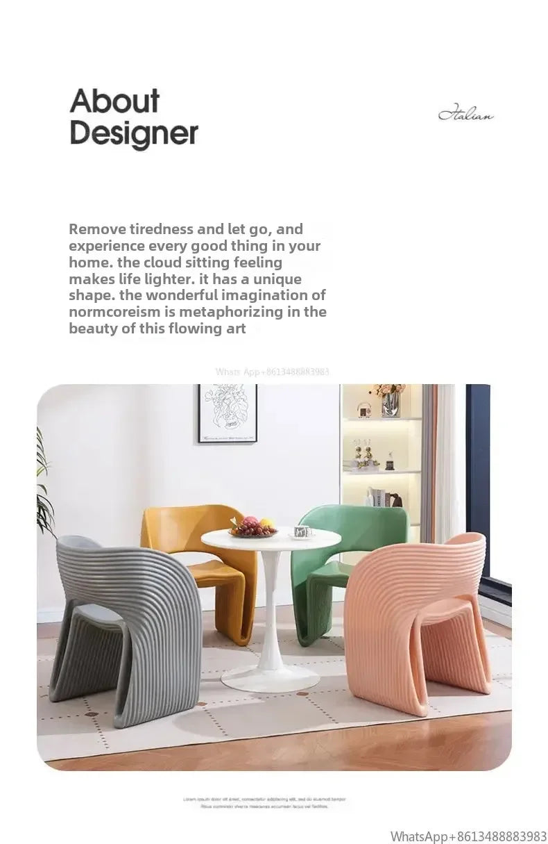 Nordic Shell Threaded Accent Chair