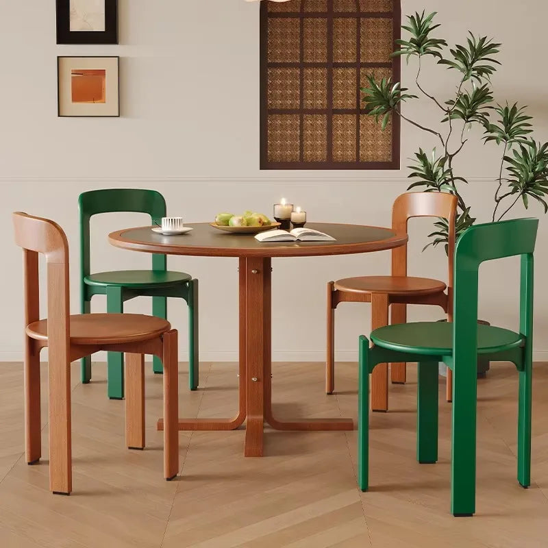 Rey-Style Beech Wood Dining Chair