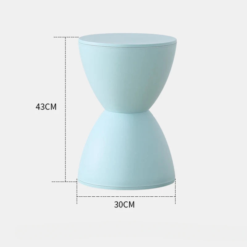 Modern Plastic Storage Ottoman Stool