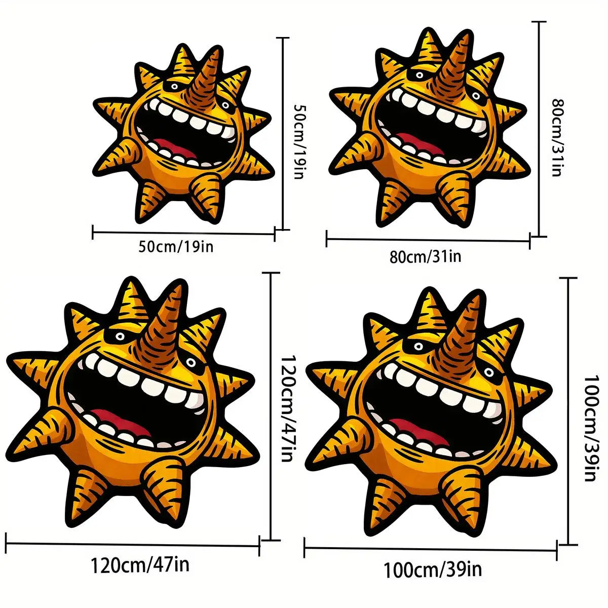 VIKAMA Creative Sun-Shaped Area Rug