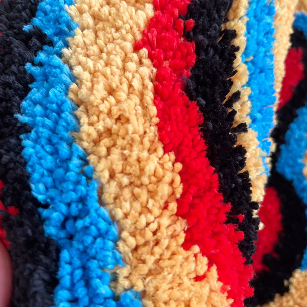 Trippy Smiling Hand-Tufted Area Rug