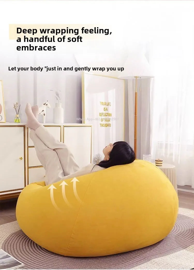 Linen Single Bean Bag Chair with Liner