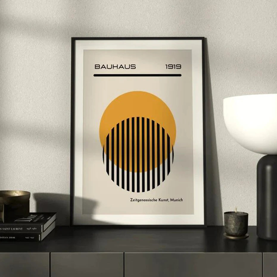 Bauhaus Geometric Canvas Wall Art