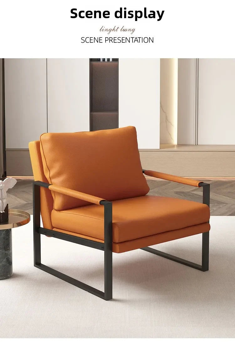 Modern Metal Frame Lounge Chair