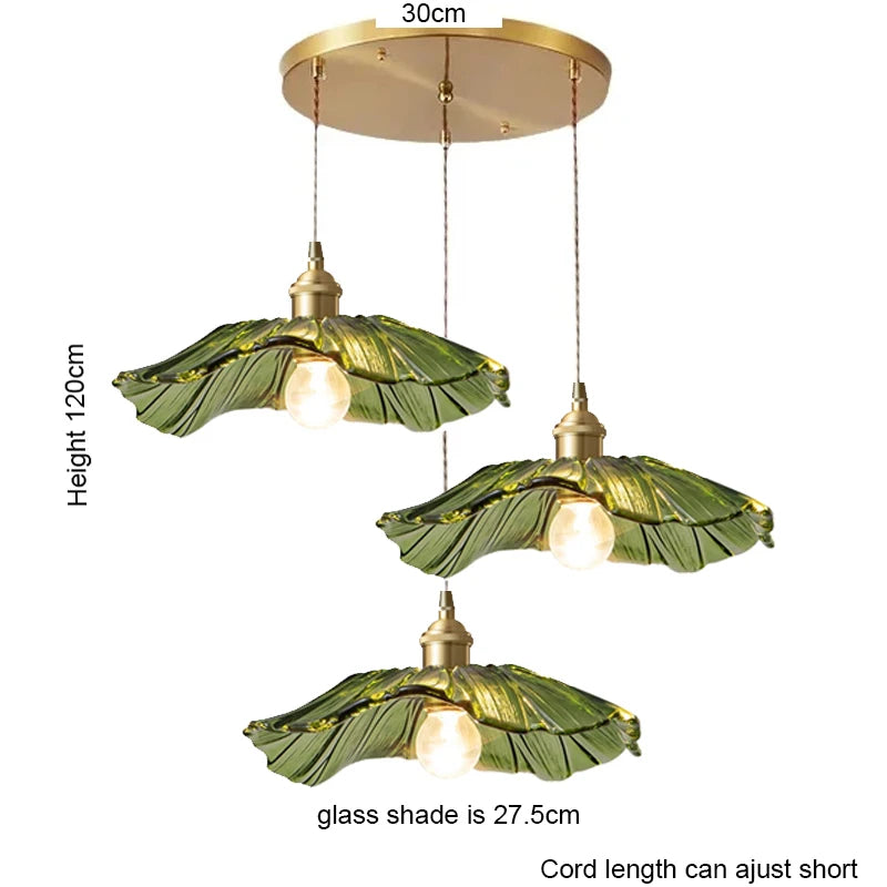 Vintage Flower Glass Pendant Light