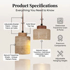 Wabi-Sabi Cave Stone Pendant Light